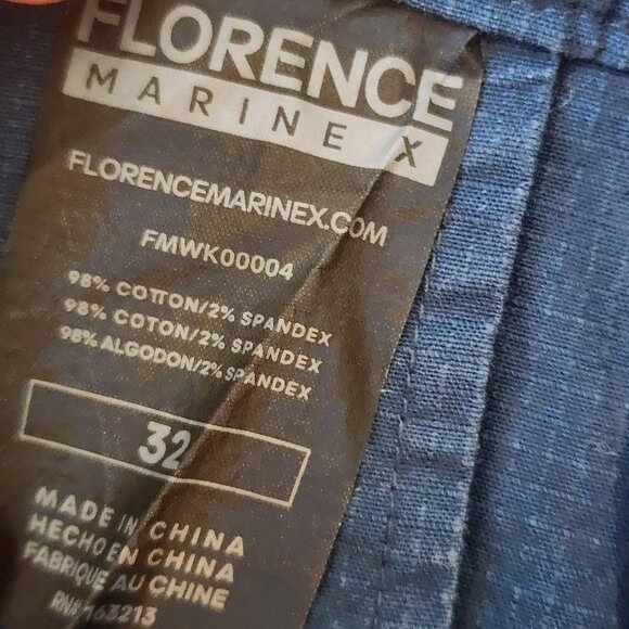 Florence Marine X Shorts Mens 32 Navy Blue Drawstring Ripstop Pocket Athletic - Picture 7 of 11